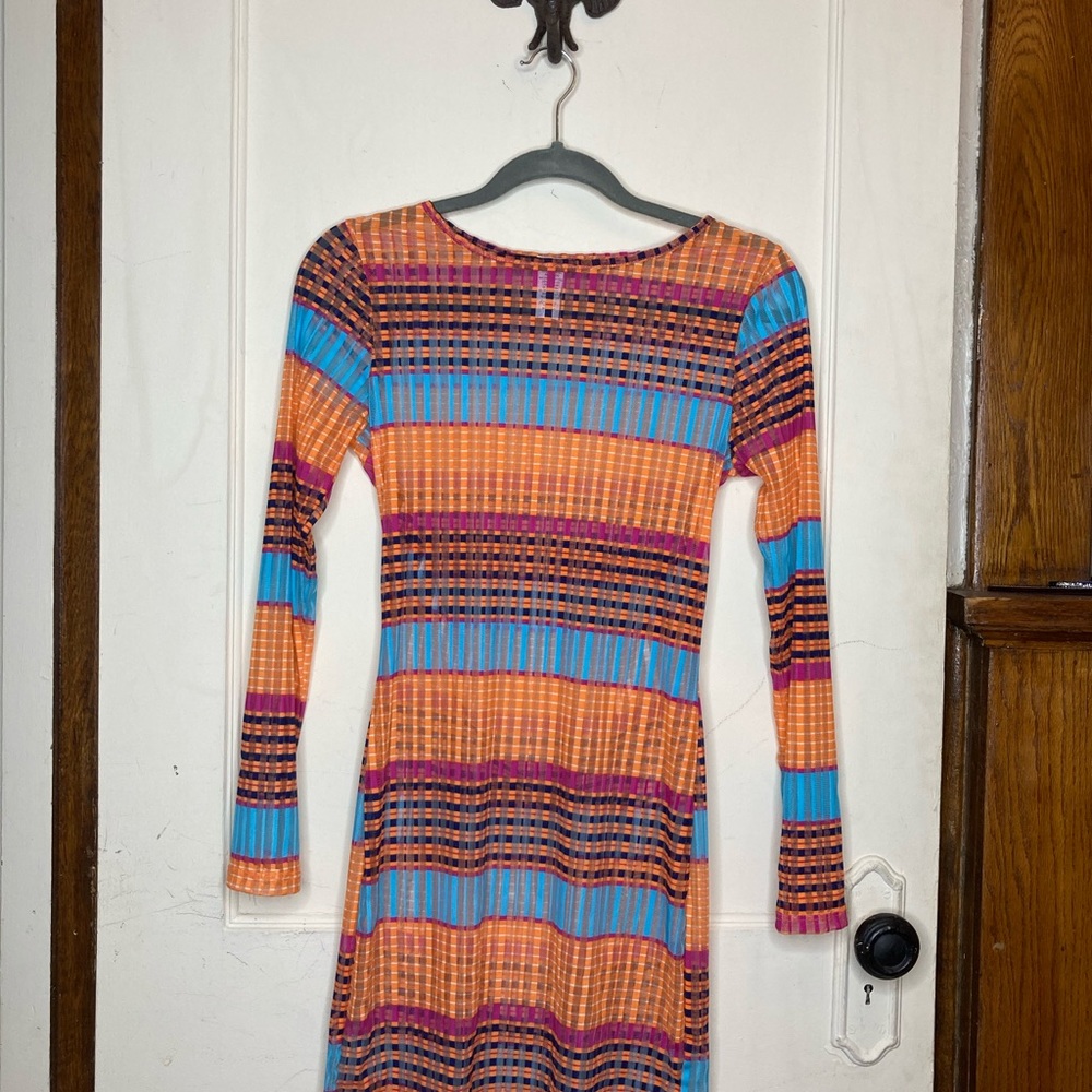 Dolls Kills Sheer Neon Mini Dress